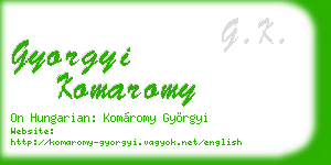 gyorgyi komaromy business card